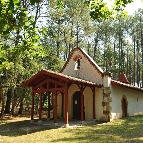 Maa chapel in the Landes near the campsite in Messanges